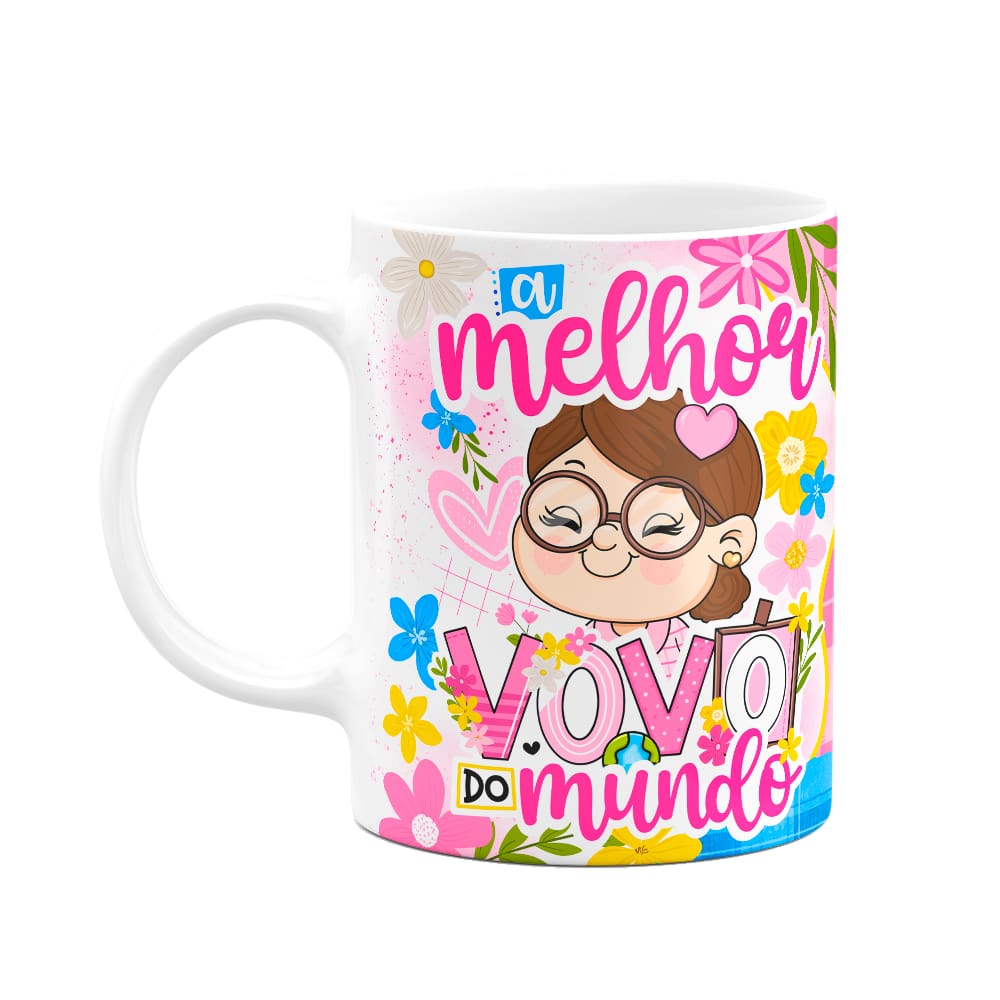 Caneca dos Avós Cartoon - A melhor vovó do mundo - M2