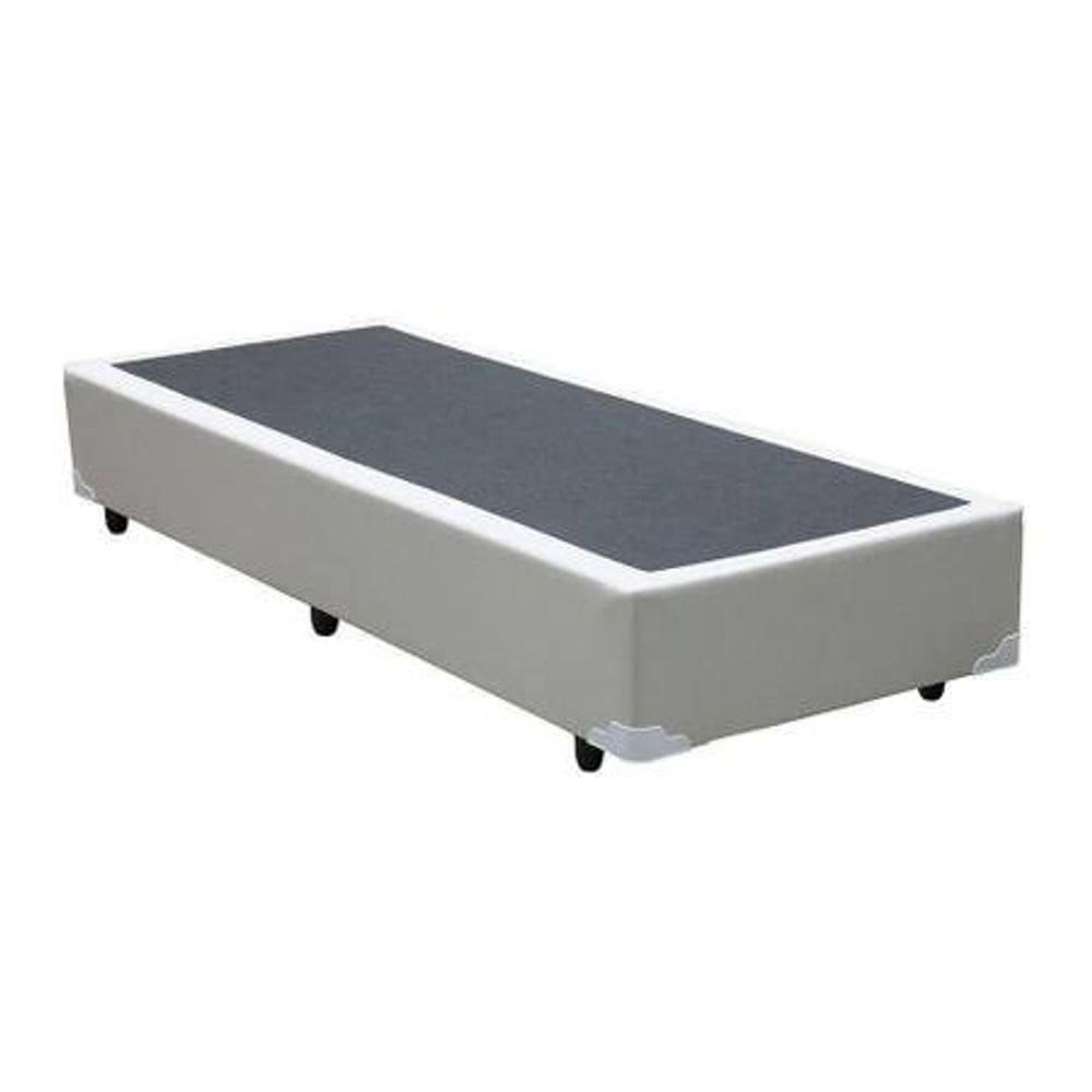 Cama Box Solteiro Sintético Branca - 27x78x188