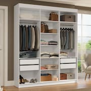 Guarda-Roupa Closet 4 Gavetas 180 cm Branco Venus Madesa