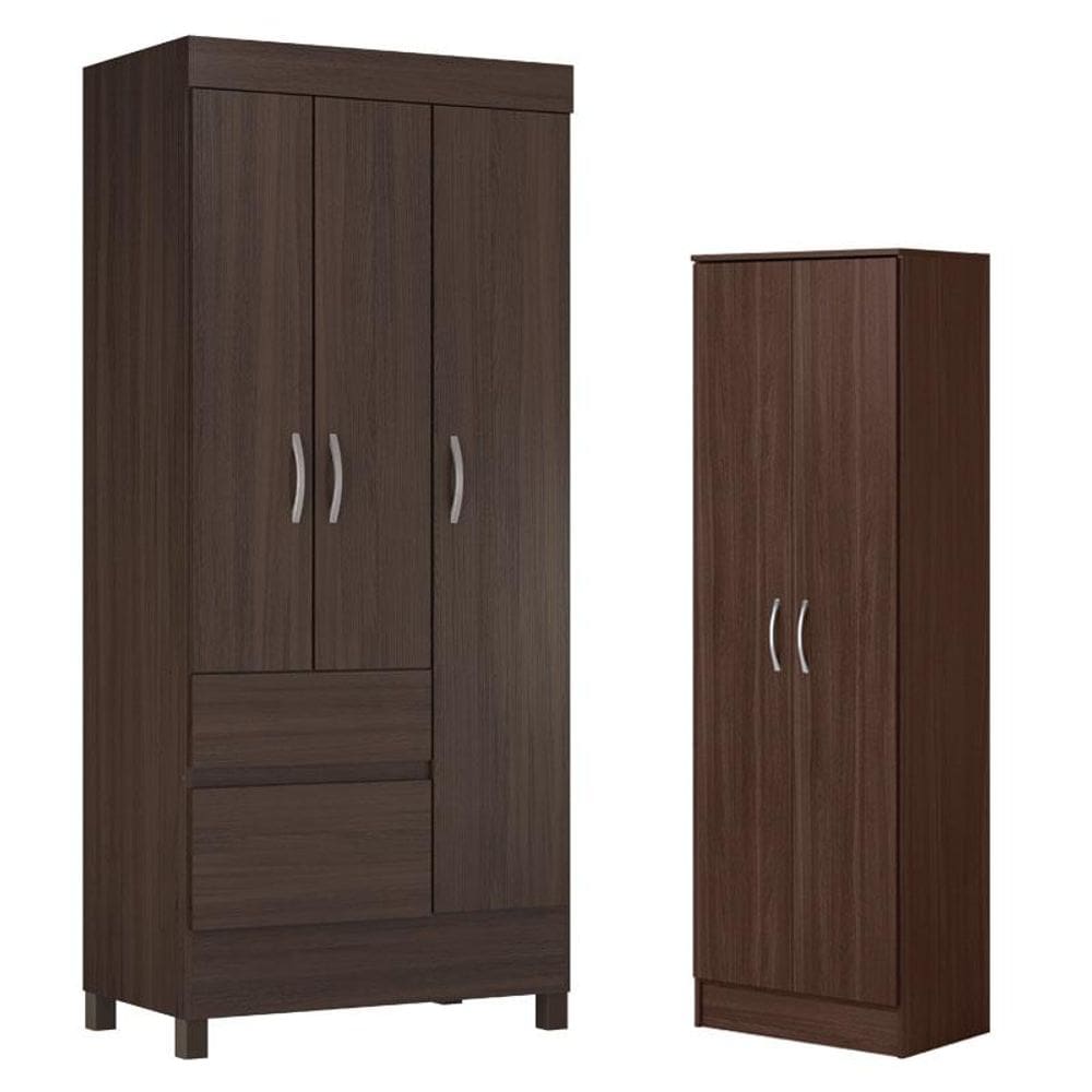 Guarda Roupa Solteiro Wind com Multiuso Golden Café - Demóbile