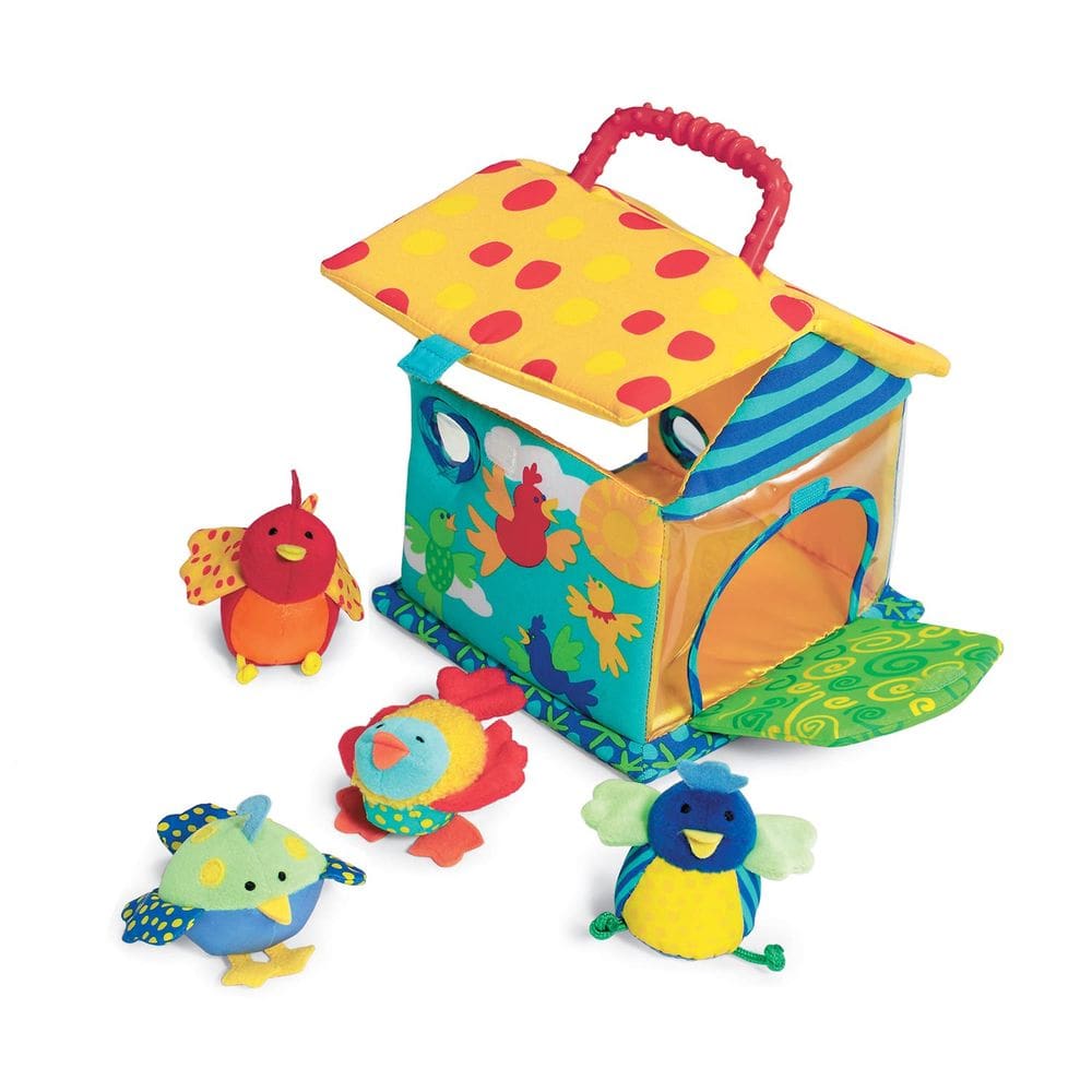 Brinquedo Soft Activity Manhattan Toy Put and Peek Birdhouse