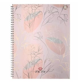 Caderno Espiral Universitário Capa Dura 10 Matérias 160 Folhas Rosa Rose - Animativa