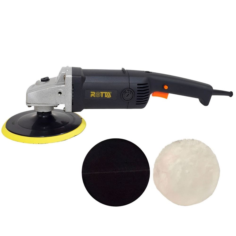 Politriz Automotiva Angular Rotativa 1400W 180mm Elétrica 110V Profissional Rotta 376 Gold