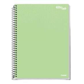 Caderno Espiral Universitário A4 10 Matérias 160 Folhas Essenciale Credeal Verde Pastel