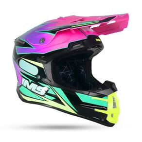Capacete Ims Evo Pink/Roxo Motocross Trilha Velocross