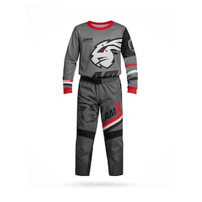Conjunto Infantil Camisa Calça Amx Classic Trail Cinza / Preto
