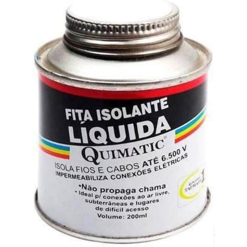 Fita Isolante Líquida Preta 200ml Quimatic