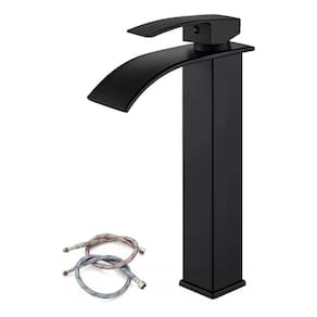 Torneira Banheiro Cascata Monocomando Bica Alta Fosco Preto