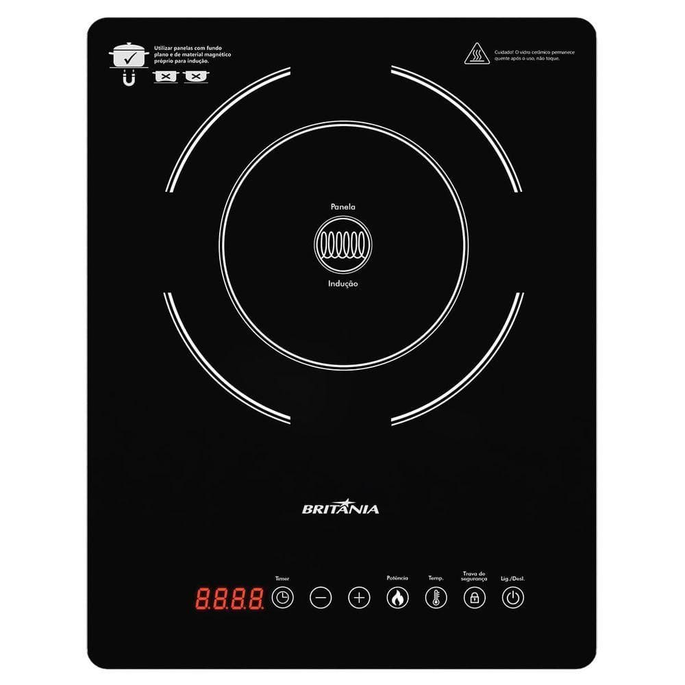 Cooktop De Indução Britânia Portátil 1 Queimador BCT14P Bivolt