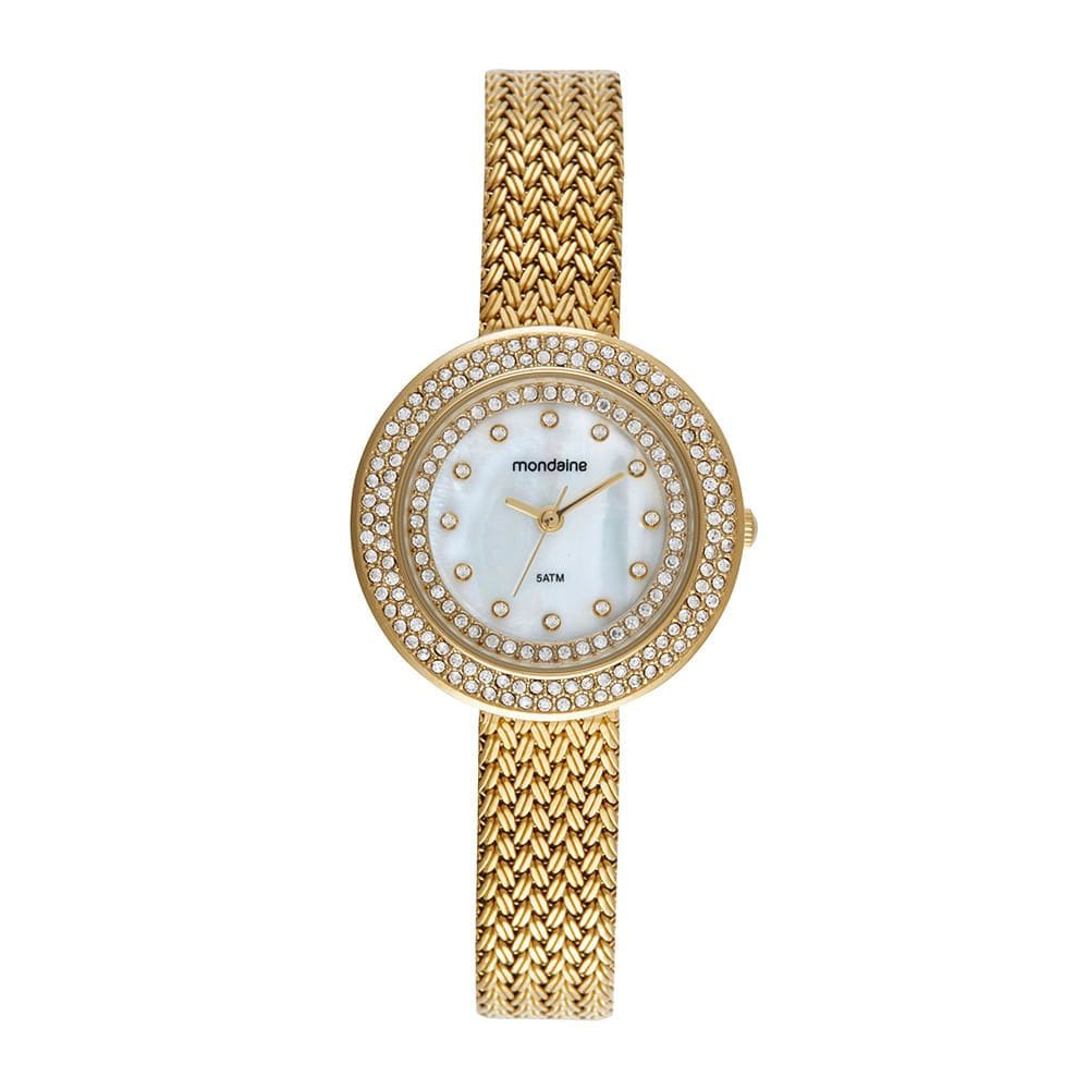 Relógio MONDAINE feminino analógico madrepérola 32823LPMVDE1