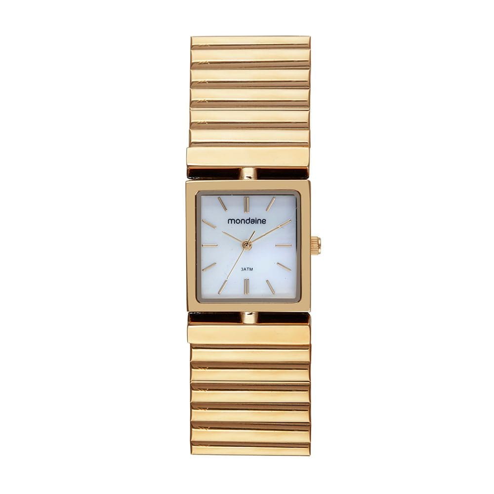 Relógio MONDAINE feminino dourado madrepérola 32785LPMVDE1