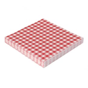 Guardanapo Vermelho Xadrez 32x32 Silver 20 Un