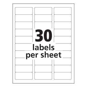 Etiquetas de endereço S Impressão superfina brancas 1x2,6 cm 3000 etiquetas