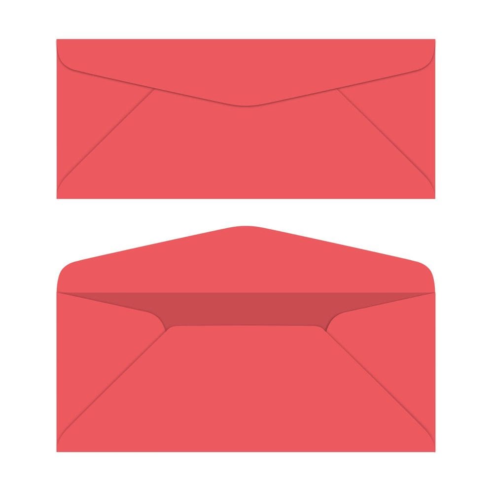 Envelopes para correspondência S Superfine Printing Light Red #10, pacote com 50