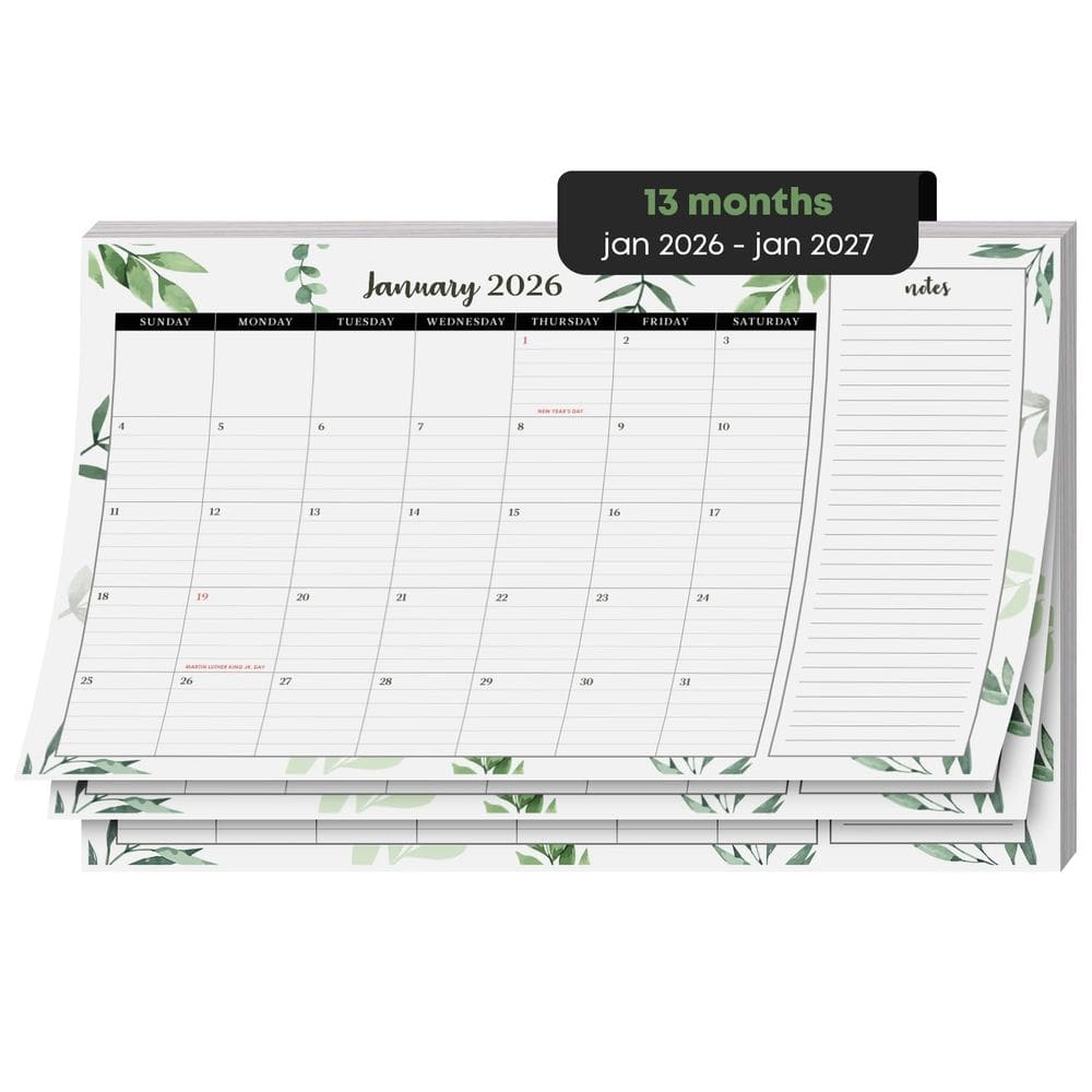 Calendário de mesa S Superfine Printing 2026, ano 11x17