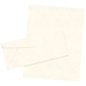 Papel de pergaminho e envelopes de papelaria 8,5x11" | 90 g/m2 | Pacote com 50