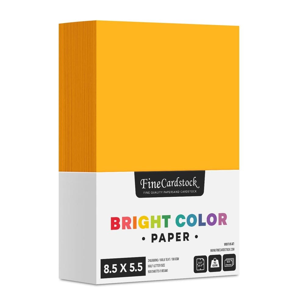 Impressão superfina de papel colorido 8,5 x 5,5 polegadas e 500 folhas