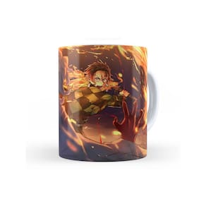 Caneca de ceramica Demon Slayer 325 Ml branca
