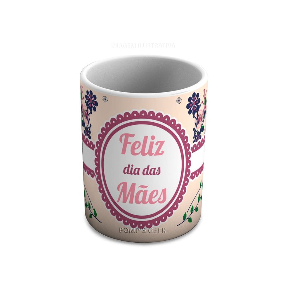 Caneca de Ceramica 325 Ml Feliz dia das Mães
