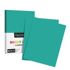 Cardstock Paper S Superfine Printing Teal 65 libras 8,5 x 11, pacote com 50