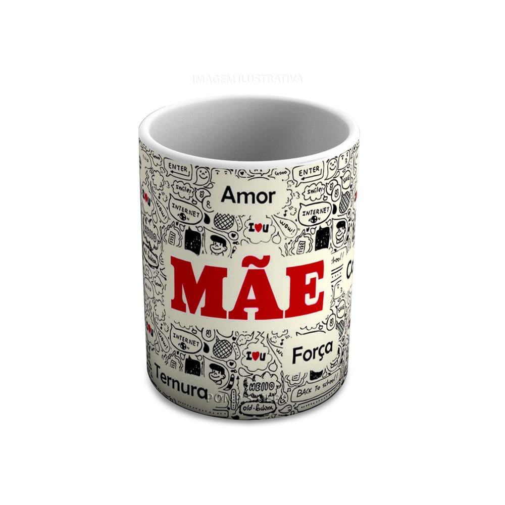 Caneca de Ceramica Para Mãe 325 Ml