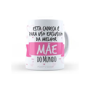 Caneca de Ceramica Melhor Mãe do Mundo 325 Ml