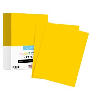 Papel colorido S Impressão superfina 8,5 x 11 amarelo 500 folhas