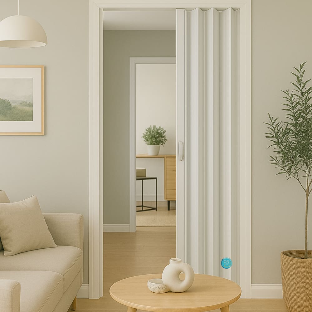 Porta sanfonada pvc 60cmx2,10m branca