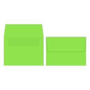 Envelopes com impressão superfina, verde marciano, A7, 13x18cm, pacote com 50