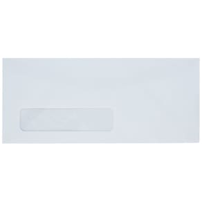 #10 Envelopes brancos para janela esquerda - 4,12 x 9,5 polegadas - 100 unidades