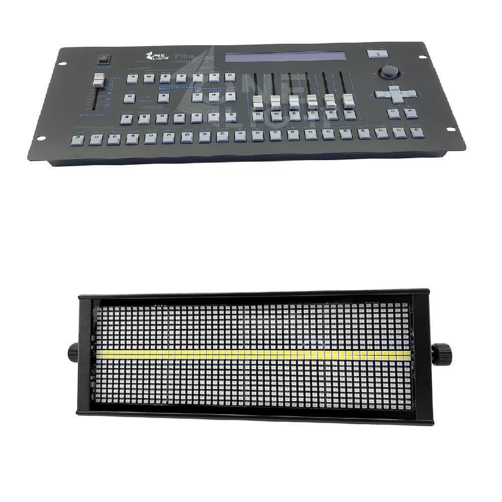 Kit 2 Strobo De Led Rgb+W 1000W + Mesa Dmx Pilot