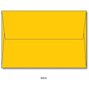Envelope A2, tamanho 25, impressão superfina, papel dourado de 90 g/m²