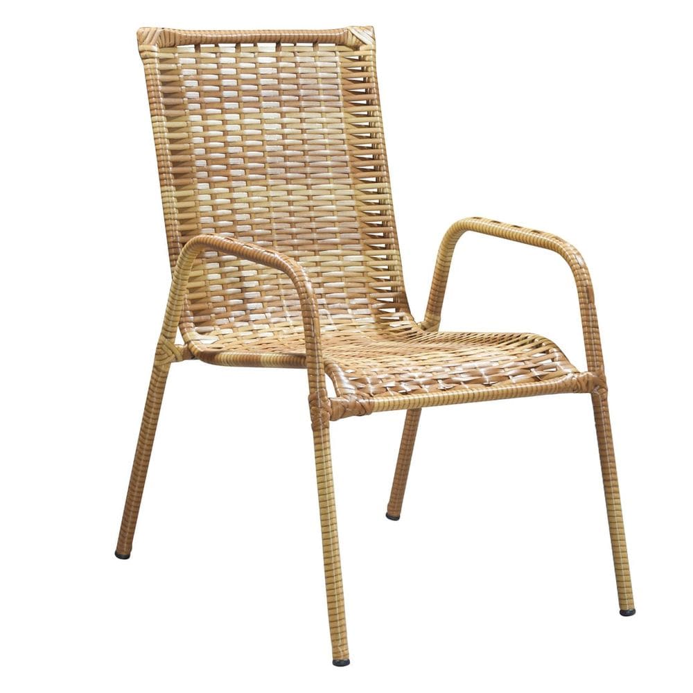 Cadeira De Junco Varanda Em Aço Industrial Area Externa