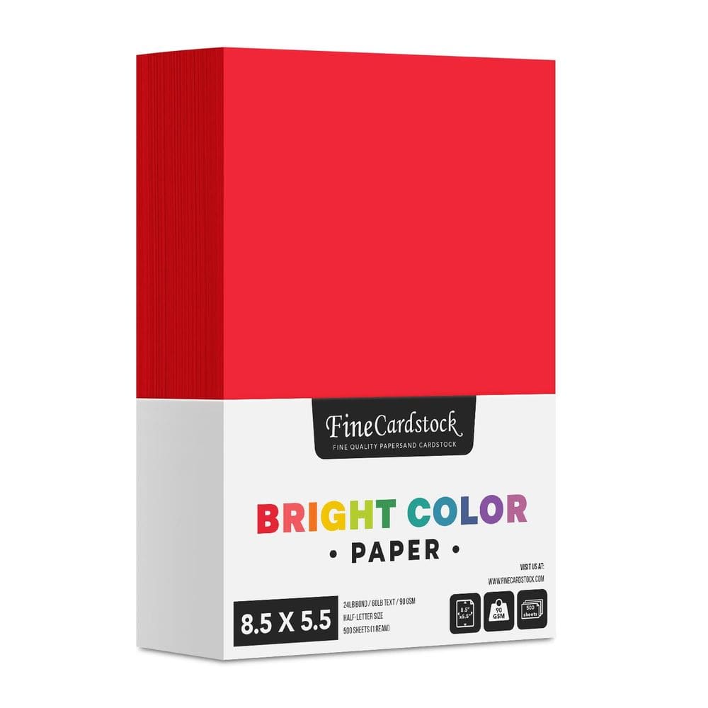 Impressão superfina de papel S, tamanho de meia letra, 8,5x5,5, 500 folhas