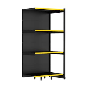 Rack Parede 202 Fit 60 Continuação Preto 90x60 Pe Amarelo