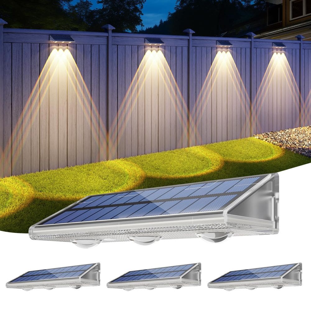 Luzes de vedação solares YiLaie 3000K/4500K/6500K à prova d`água (pacote com 4)