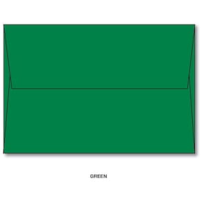 Envelopes A2, tamanho 25, verde, papel 90gsm, impressão superfina