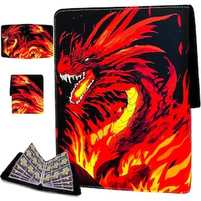 Fichário de cartas colecionáveis FARICHE de 9 bolsos para cartões TCG, capacidade 720