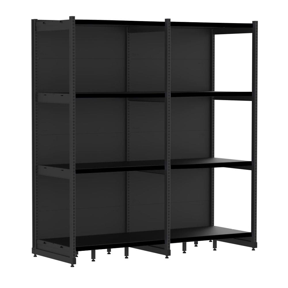 Rack Parede 202 Fit 60 Ate 2 Metros Preto 8 Bandeja Pe Preto