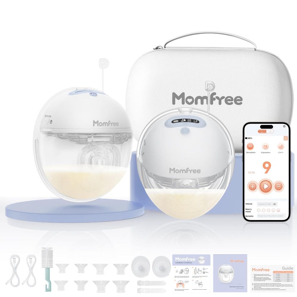 Bomba de leite dupla vestível Momfree com 3 modos e 9 níveis