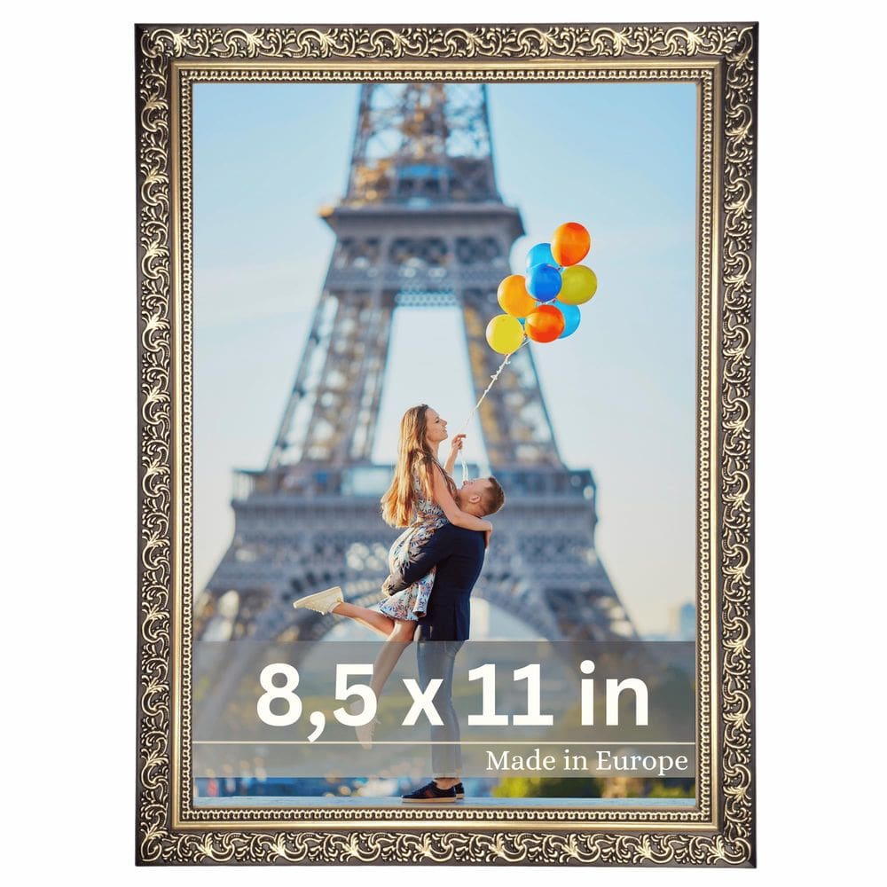 Porta-retratos Victor Vintage Vinci 21x30 cm Ouro preto