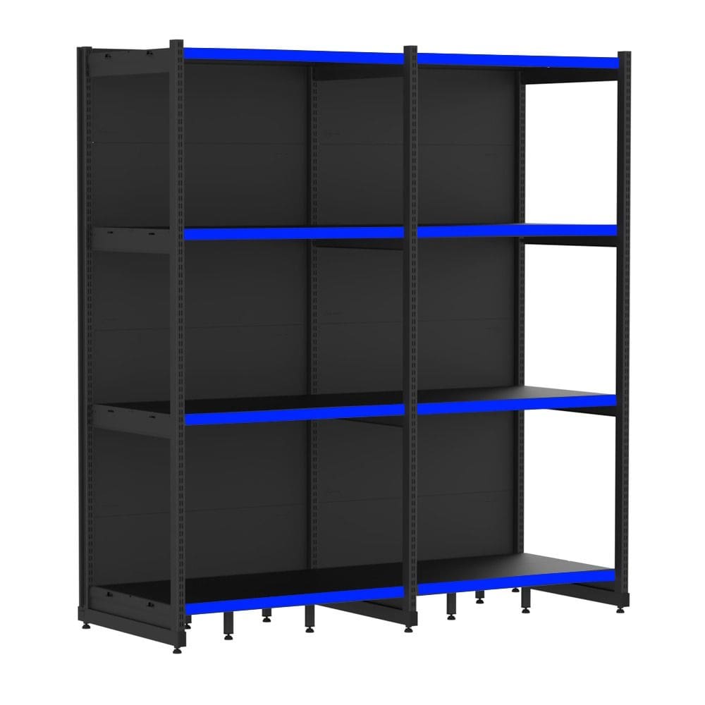 Rack Parede 202 Fit 60 Ate 2 Metros Preto 8 Bandeja Pe Azul