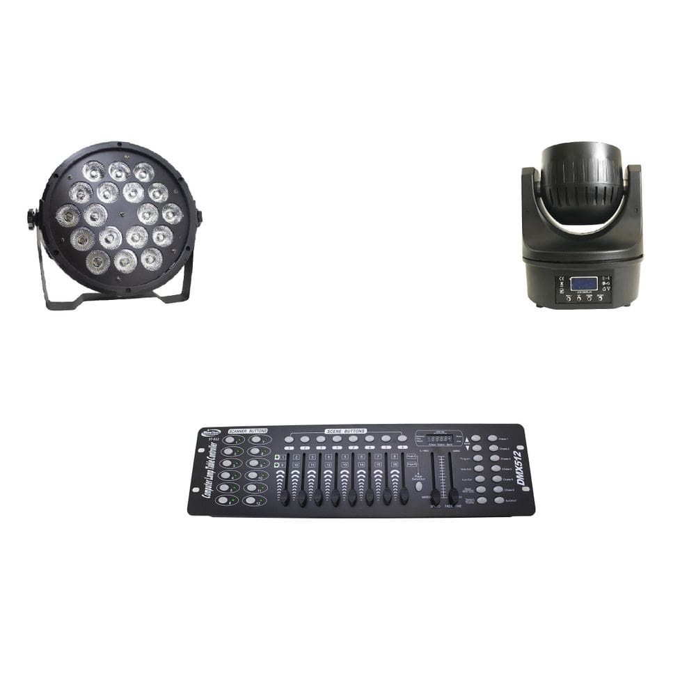 Kit 6 Par Led Slim 18X12W 2 Mini B-Eye 6X15W 1 Dmx 512