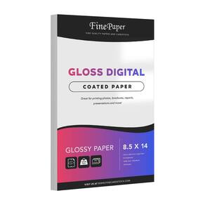 Digital Paper S Impressão superfina brilhante 100 libras 8,5 x 14 100 folhas