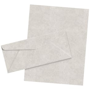 Papel de pergaminho e envelopes de papelaria 8,5x11" | 90 g/m2 | Pacote com 50