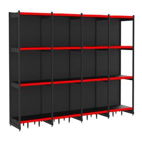 Rack Parede 202 Fit 60 Ate 4 Metros Preto 16 Bandeja Pe Verm