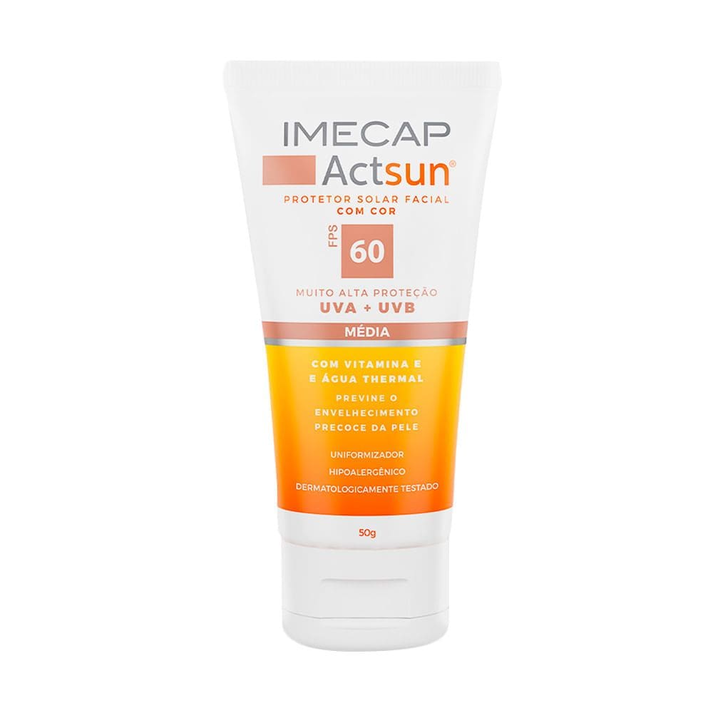 Protetor Solar Actsun FPS 60 Cor Média 50g