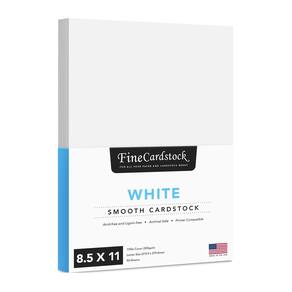 Cardstock S Impressão superfina 8,5 x 11 branca 297 g/m2 50 folhas
