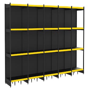 Rack Parede 202 Fit 60 Ate 5 Metros Preto 20 Bandeja Amarelo