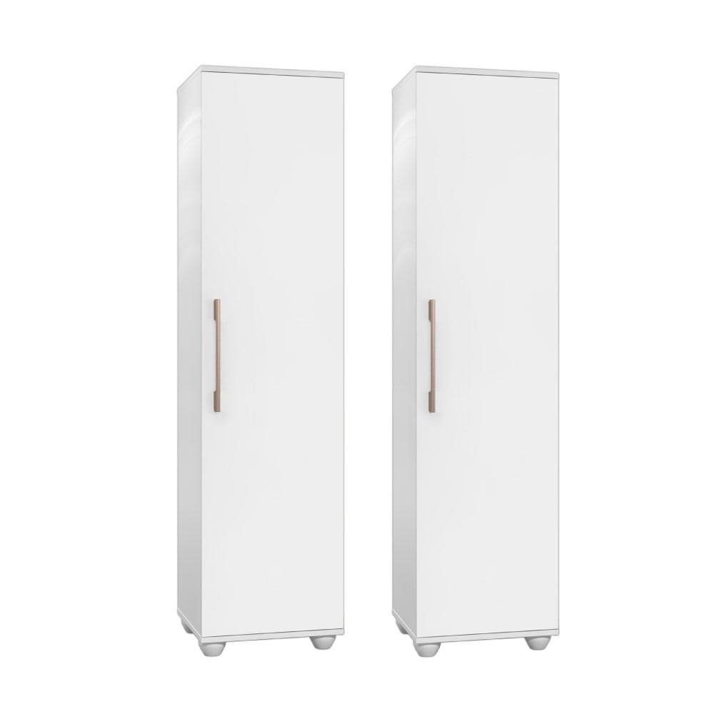 Kit 2 Multiuso Sofia J&A Móveis 1 Porta 4 Prateleiras